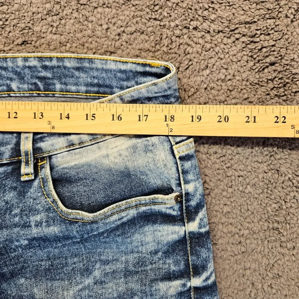 Southpole Skinny Jeans Men Size 36x30 Blue Acid Wash‎ Denim